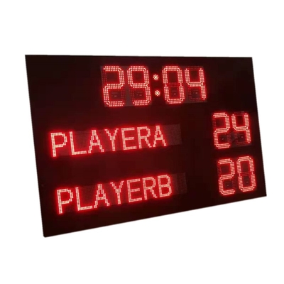 Tableau indicateur électronique du football de Qutar avec le nom du pays