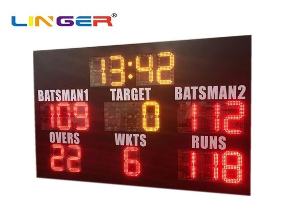 Tableau indicateur adapté aux besoins du client de cricket du contrôleur 12inch LED avec le Cabinet imperméable