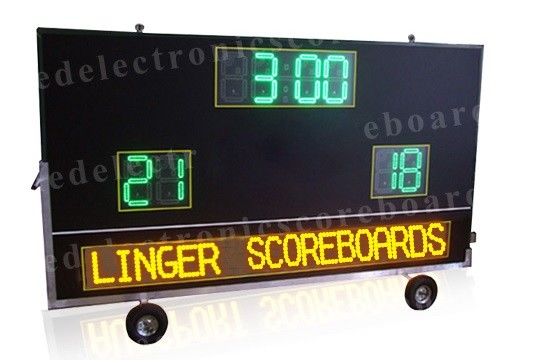 2 Teams Wireless Baseball Scoreboard , Portable Digital Scoreboard With Wheels