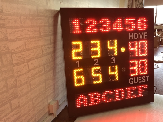 Chiffre de 6 pouces en Amber Color Led Tennis Scoreboard avec Team Name