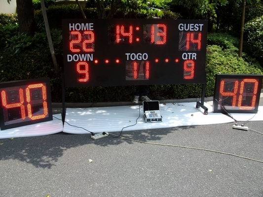 Tableau indicateur sans fil 9500mcd de football américain de communication d'onde radio avec l'horloge tirée