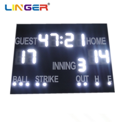 Affichage LED de contrôle sans fil Tableau de bord de base-ball avec installation facile et rouge/jaune