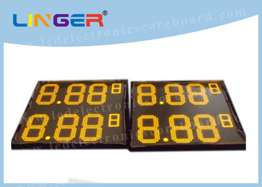 2 lignes couleur de jaune de signe de prix du gaz de LED avec le format imperméable du cadre 8,889