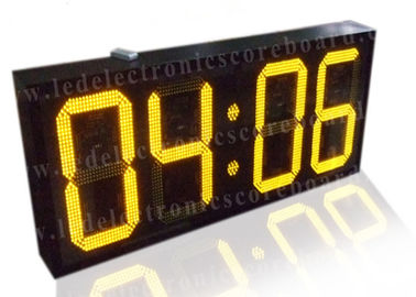 Pendule à lecture digitale commercial de couleur jaune de 20 pouces, format 88/88 mené d'horloge d'affichage