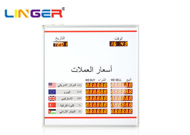 Panneau d'affichage arabe de devise de langue de petit modèle, panneau d'affichage mené électronique de taux