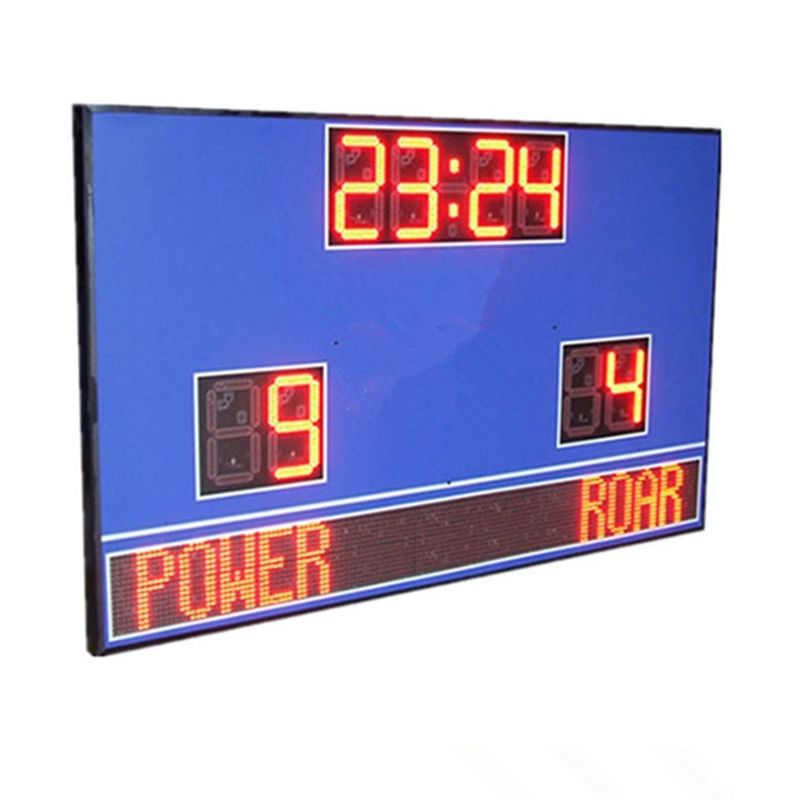 Tableau indicateur du football de contrôle sans fil/panneau électroniques score du football avec le nom mené d'équipe
